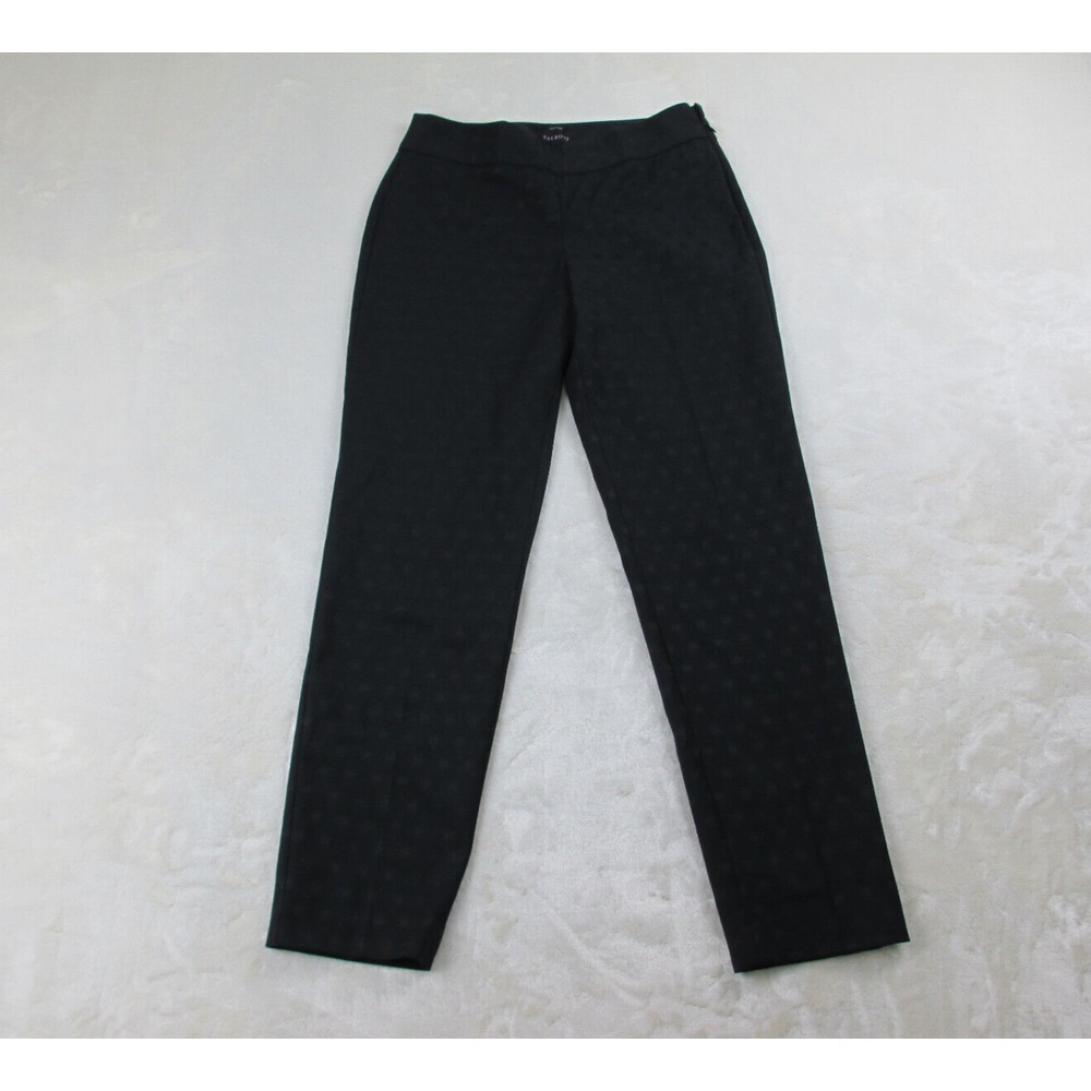 Talbots Pants Womens 2 Black Heritage Chino Business Preppy Casual AOP‎ 27X28
